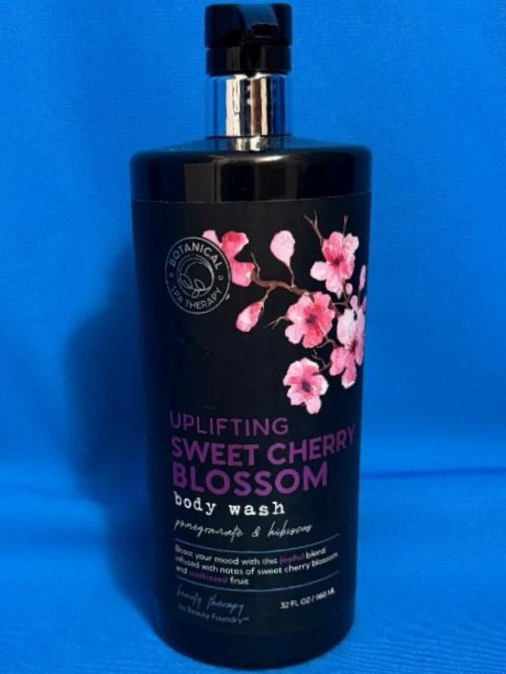 HUGE BOTANICAL SPA THERAPY UPLIFTING SWEET CHERRY BLOSSOM BODY WASH 32 OZ SIZE